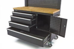 HBM Gereedschapswagen Met Kastenwand, Houten Werkblad, 122 Cm, Zwart -Werkplaats Gereedschap Serie hbm 004 88.jpg 1200x600 fc32debc88