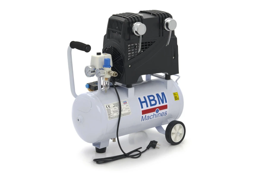 HBM Professionele Low Noise Compressor - 1.5 PK - 30 Liter Model 2 3 HBM Professionele Low Noise Compressor - 1.5 PK - 30 Liter Model 2 - Afbeelding 3