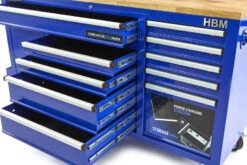 HBM Gereedschapswagen Met Achterwand, Houten Werkblad, 158 Cm, Blauw -Werkplaats Gereedschap Serie hbm 015 91.jpg 1200x600 f8c3aebc88