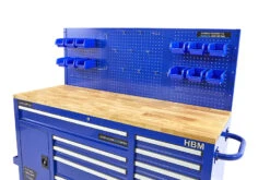 HBM Gereedschapswagen Met Achterwand, Houten Werkblad, 158 Cm, Blauw -Werkplaats Gereedschap Serie hbm 019 100.jpg 1200x600 48819ebc88