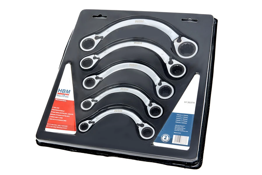 HBM Startersleutelset, Halve Maan Steeksleutelset 5-delig 8 HBM Startersleutelset, Halve Maan Steeksleutelset 5-delig - Afbeelding 8