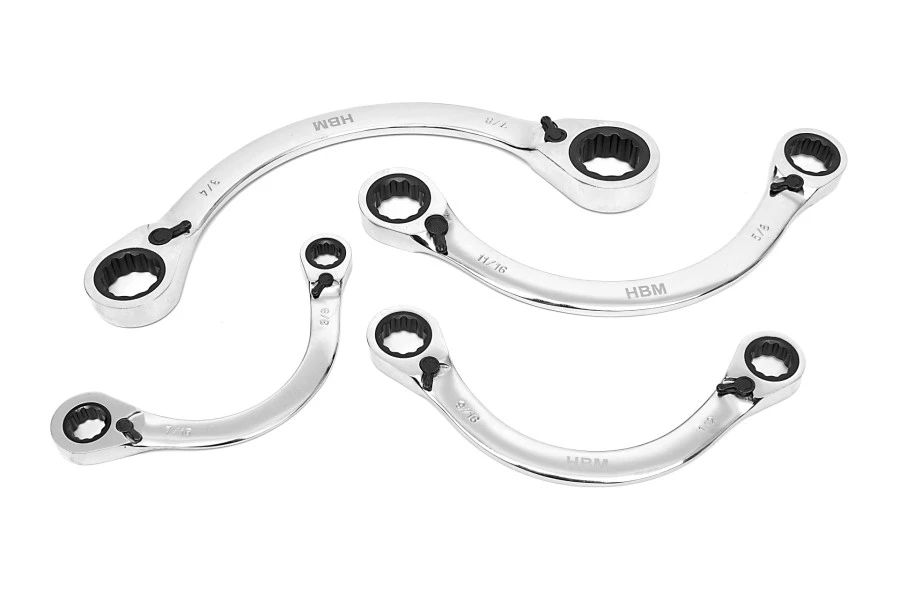 HBM Startersleutelset, Halve Maan Steeksleutelset 4-delig 2 HBM Startersleutelset, Halve Maan Steeksleutelset 4-delig - Afbeelding 2