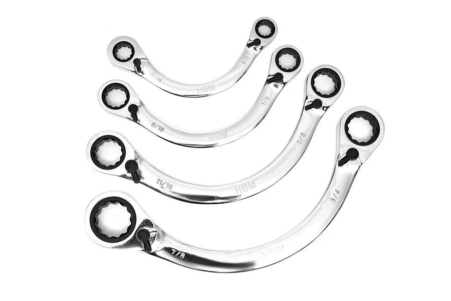 HBM Startersleutelset, Halve Maan Steeksleutelset 4-delig 1 HBM Startersleutelset, Halve Maan Steeksleutelset 4-delig