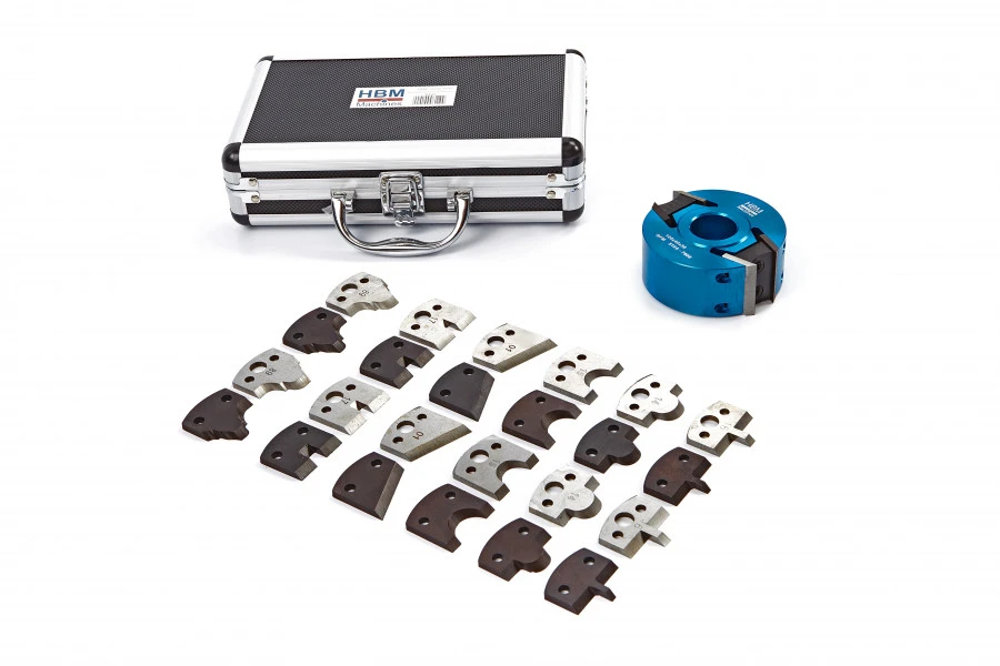 HBM 100 Mm Profi Houtfreeskop Met 7 Sets Messen 5 HBM 100 Mm Profi Houtfreeskop Met 7 Sets Messen - Afbeelding 5
