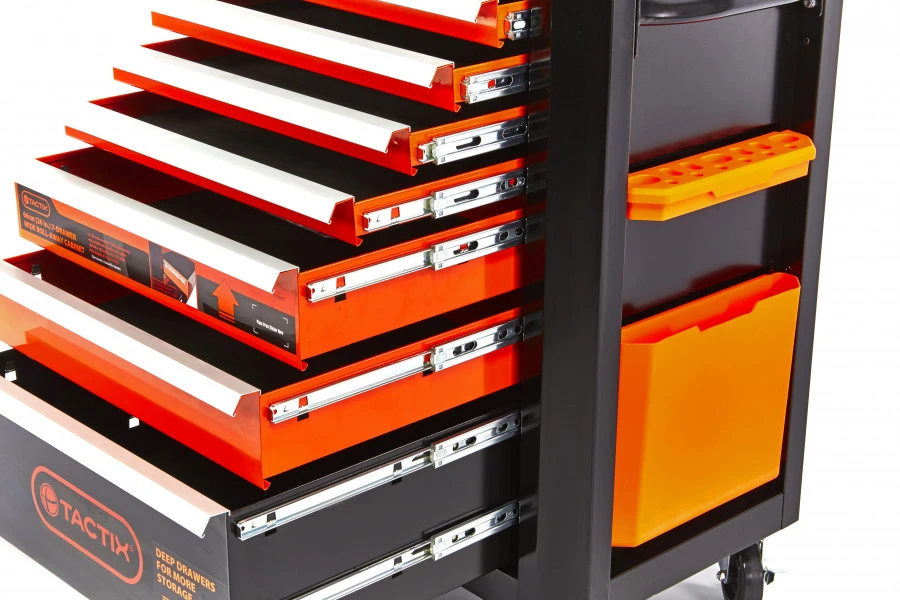 HBM Tactix Gereedschapswagen Met 7 Laden, 66 Cm, Zwart 3 HBM Tactix Gereedschapswagen Met 7 Laden, 66 Cm, Zwart - Afbeelding 3