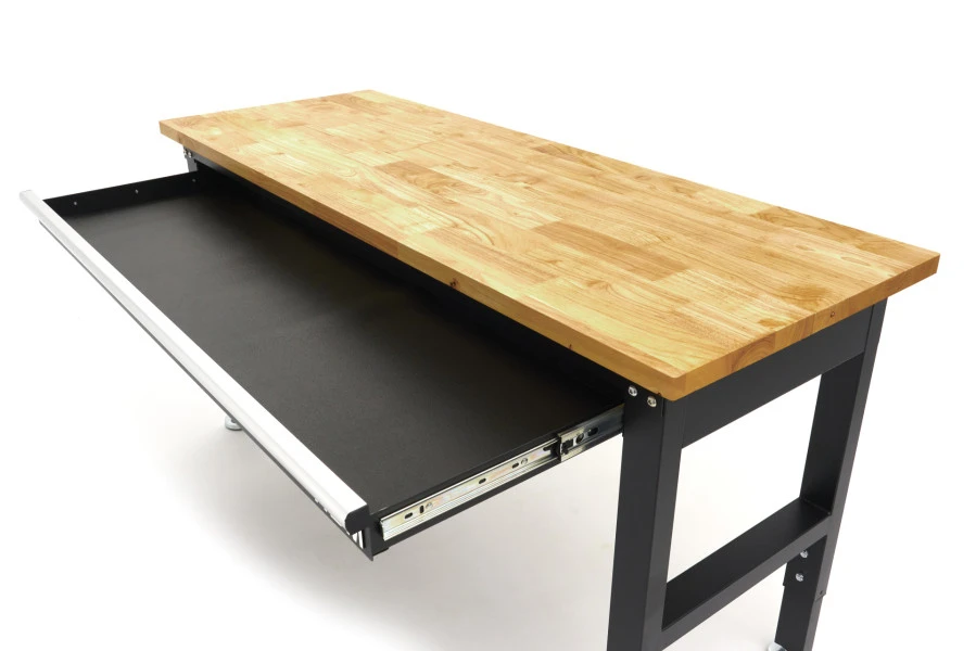 HBM In Hoogte Verstelbare Werkbank Met Massief Houten Werkblad En Lade 152 Cm 5 HBM In Hoogte Verstelbare Werkbank Met Massief Houten Werkblad En Lade 152 Cm - Afbeelding 5