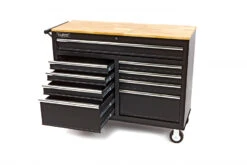 HBM Verrijdbare Gereedschapswagen Met Houten Werkblad - 117 Cm - Zwart -Werkplaats Gereedschap Serie hbm 147 54.jpg 1200x600 99221ebc88