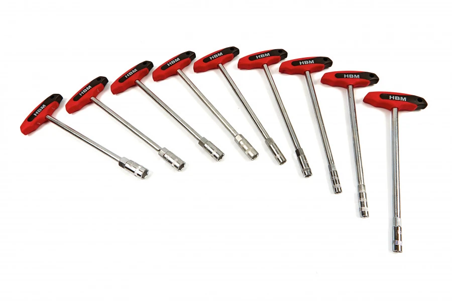 HBM T-Greep Dopsleutelset, Soksleutelset 9 Delig 1 HBM T-Greep Dopsleutelset, Soksleutelset 9 Delig
