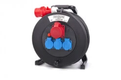 HBM Professionele 25 Meter 230 En 380 Volt Kabel, Stroomhaspel 5x2,5 Mm