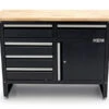 HBM 120 Cm Werkbank Met 5 Laden 1 Deur En Massief Houten Werkblad