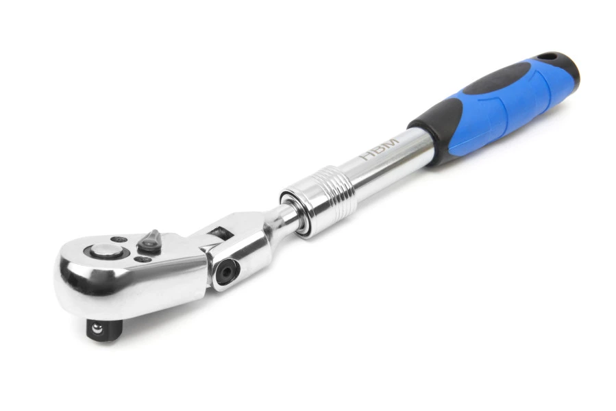 HBM 3 Delige Professionele Uitschuifbare Ratelset Met Kantelbare Koppen 4 HBM 3 Delige Professionele Uitschuifbare Ratelset Met Kantelbare Koppen - Afbeelding 4