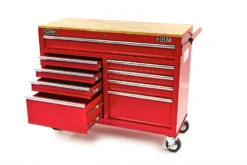 HBM Gereedschapswagen Met Houten Werkblad 117 Cm, Rood -Werkplaats Gereedschap Serie hbm 262 26.jpg 1200x600 89b6febc88