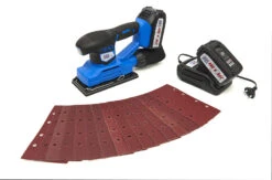 HBM Professionele 20 Volt 4,0AH Lion Vlakschuurmachine Inclusief 2 Lion Accu's En 15 Schuurvellen -Werkplaats Gereedschap Serie hbm 270 41.jpg 1200x600 96c38ebc88