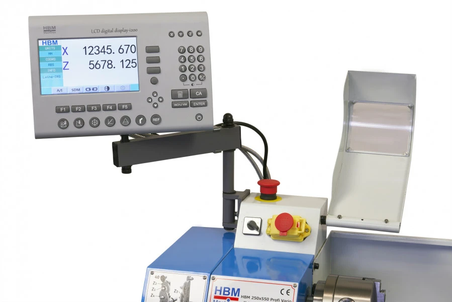 HBM 250 X 550 Profi Vario Metaaldraaibank Compleet Met 2 Assig LCD Digitaal Uitleessysteem 11 HBM 250 X 550 Profi Vario Metaaldraaibank Compleet Met 2 Assig LCD Digitaal Uitleessysteem - Afbeelding 11
