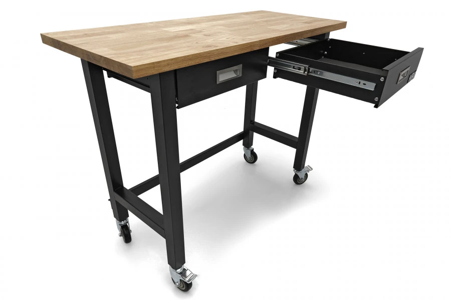 HBM Werkbank Met Massief Houten Blad, 2 Laden, Verrijdbaar, 122 Cm 9 HBM Werkbank Met Massief Houten Blad, 2 Laden, Verrijdbaar, 122 Cm - Afbeelding 9