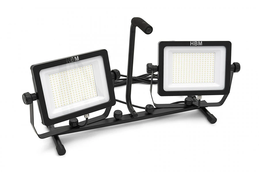 HBM Professionele Dubbele LED Bouwlamp 2 X 150 Watt – 2 X 15.000 Lumen Met Statief 6 HBM Professionele Dubbele LED Bouwlamp 2 X 150 Watt – 2 X 15.000 Lumen Met Statief - Afbeelding 6