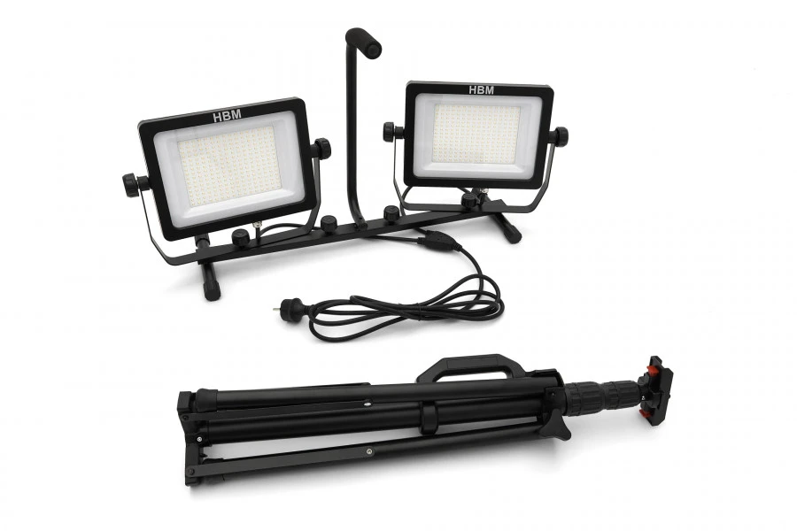 HBM Professionele Dubbele LED Bouwlamp 2 X 150 Watt – 2 X 15.000 Lumen Met Statief 8 HBM Professionele Dubbele LED Bouwlamp 2 X 150 Watt – 2 X 15.000 Lumen Met Statief - Afbeelding 8