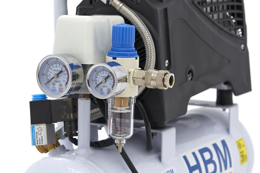 HBM 9 Liter Professionele Low Noise Compressor 7 HBM 9 Liter Professionele Low Noise Compressor - Afbeelding 7