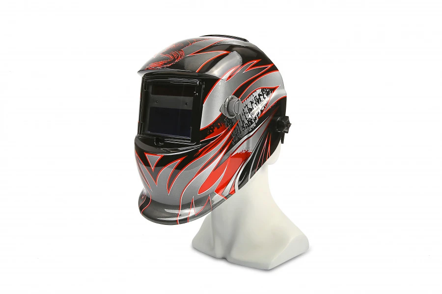 HBM Automatische Lashelm Model 13 - Rode Vlammen 1 HBM Automatische Lashelm Model 13 - Rode Vlammen