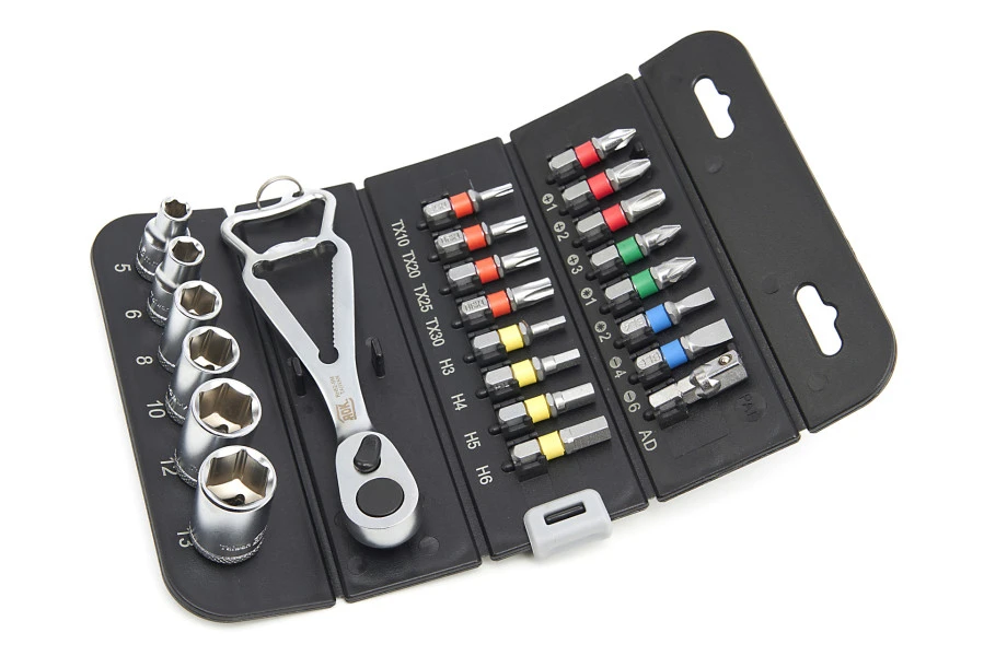 AOK 23 Delige Professionele ¼” Doppenset En Bitset Met Ratel In Handige Opbergetui 1 AOK 23 Delige Professionele ¼” Doppenset En Bitset Met Ratel In Handige Opbergetui