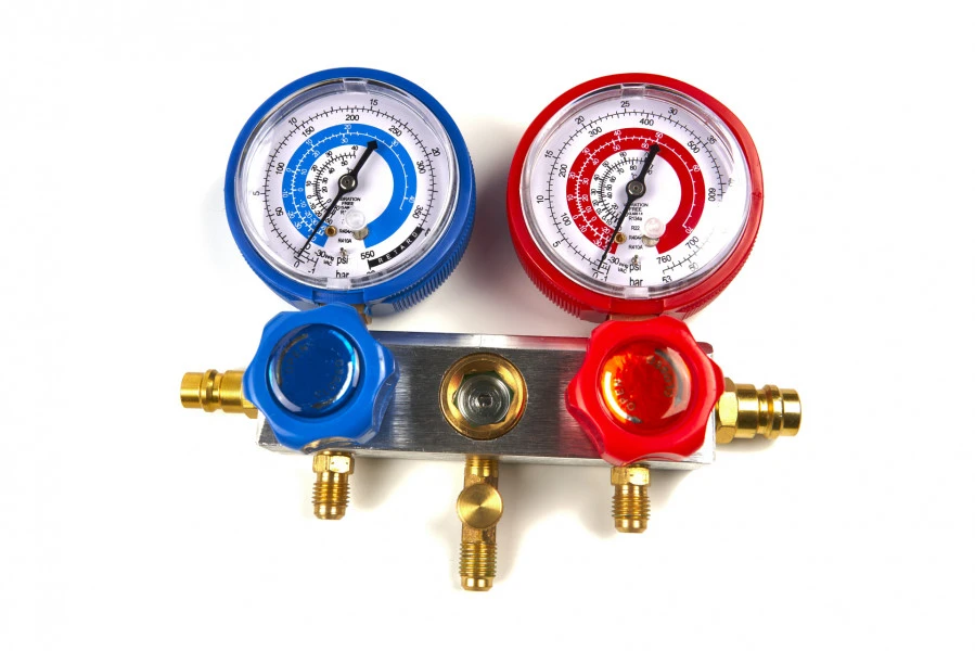 HBM Vacuümpomp 1 Traps Met 2 Voudige Manometerset 60 Liter Per Minuut 3 HBM Vacuümpomp 1 Traps Met 2 Voudige Manometerset 60 Liter Per Minuut - Afbeelding 3