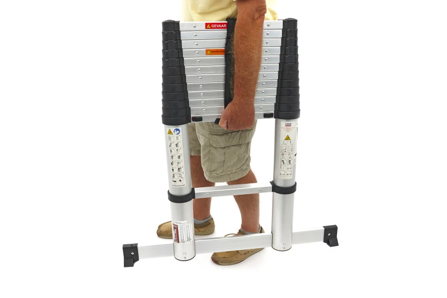 HBM Professionele Telescoopladder – Aluminium – Max. Uitschuiflengte 3.80 M 7 HBM Professionele Telescoopladder – Aluminium – Max. Uitschuiflengte 3.80 M - Afbeelding 7
