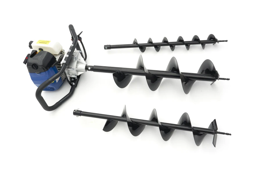 HBM 58 Cc Professionele Grondboor Met Benzine Motor - Inclusief 3 Boren 100 / 150 / 200 Mm. 1 HBM 58 Cc Professionele Grondboor Met Benzine Motor - Inclusief 3 Boren 100 / 150 / 200 Mm.