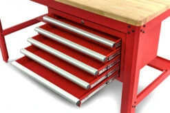 HBM 155 Cm Professionele Werkbank Met 5 Laden En Houten Werkblad, ROOD -Werkplaats Gereedschap Serie hbm 612.jpg 1200x600 f6cedebc88