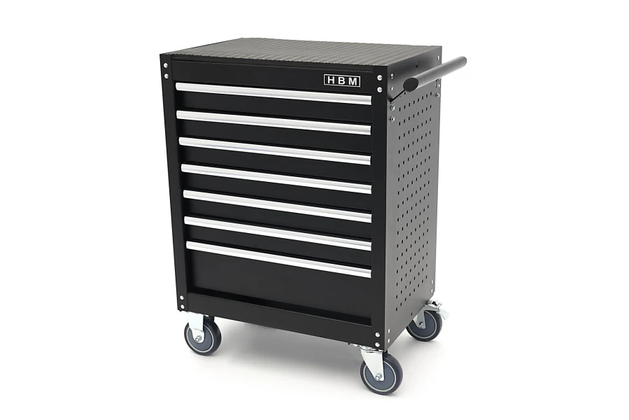 HBM Gereedschapswagen Met 7 Laden - 68 Cm - Zwart 1 HBM Gereedschapswagen Met 7 Laden - 68 Cm - Zwart