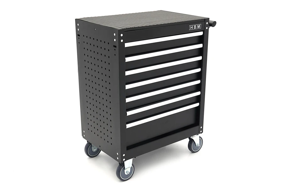 HBM Gereedschapswagen Met 7 Laden - 68 Cm - Zwart 2 HBM Gereedschapswagen Met 7 Laden - 68 Cm - Zwart - Afbeelding 2
