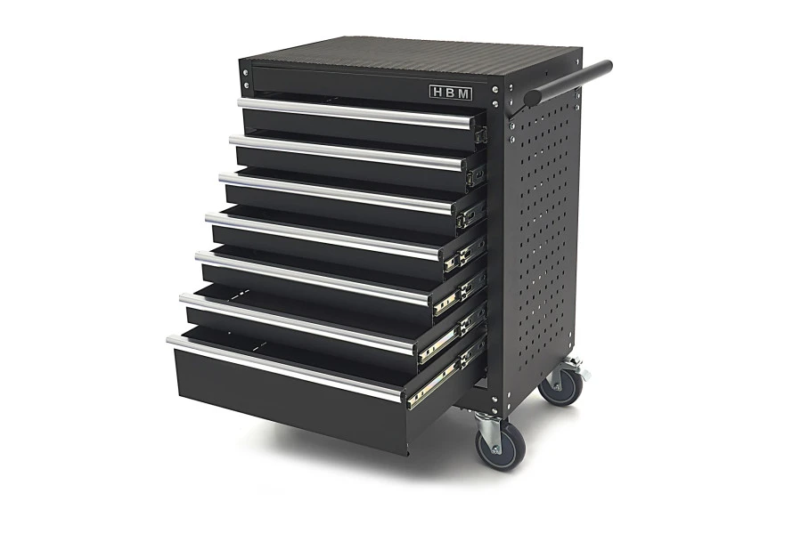 HBM Gereedschapswagen Met 7 Laden - 68 Cm - Zwart 3 HBM Gereedschapswagen Met 7 Laden - 68 Cm - Zwart - Afbeelding 3