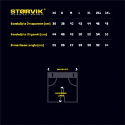 Storvik Job Korte Werkbroek Antraciet Grijs -Werkplaats Gereedschap Serie maattabel20job.png 1200x600 e7bb6ebc88