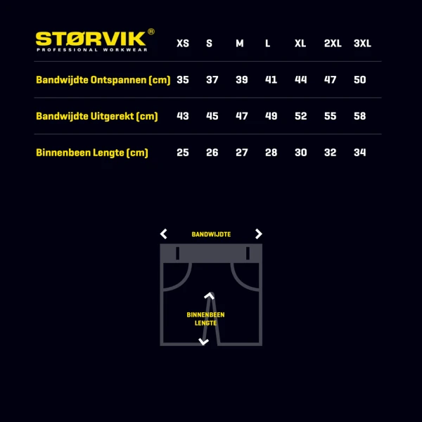 Storvik Thijs Korte Stretch Werkbroek Zwart 5 Storvik Thijs Korte Stretch Werkbroek Zwart - Afbeelding 5