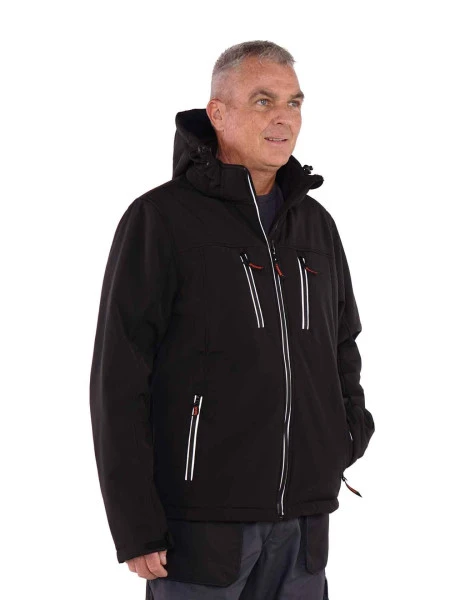 Clive Softshell Werkjas Zwart 4 Clive Softshell Werkjas Zwart - Afbeelding 4
